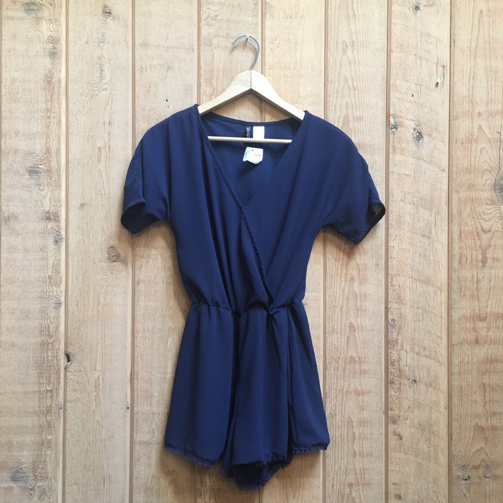 H&M Navy Blue Romper Size 2